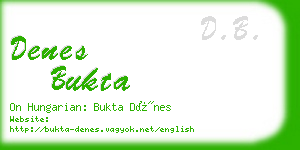 denes bukta business card